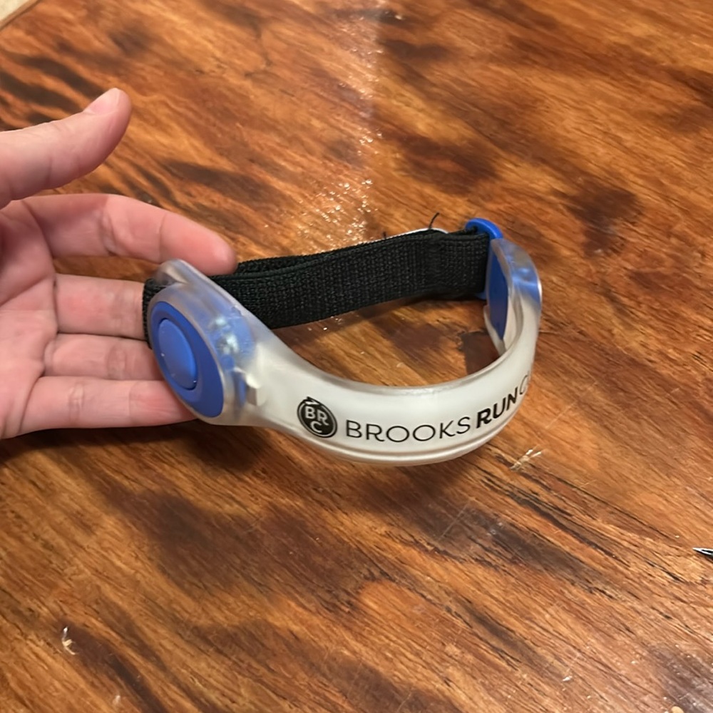 Brooks Run Club light up arm band